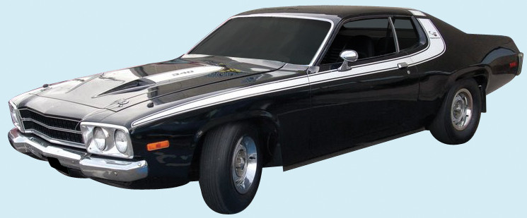 1974 Road Runner Decal Sides & Roof Stripe Kit Reflective Colors