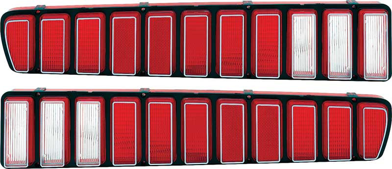 Tail Lamp Lenses 73-74 Charger w/o Silver Trim