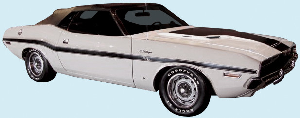 1970 Challenger "R/T" Side Stripe Kit & Optional Hood Blackout