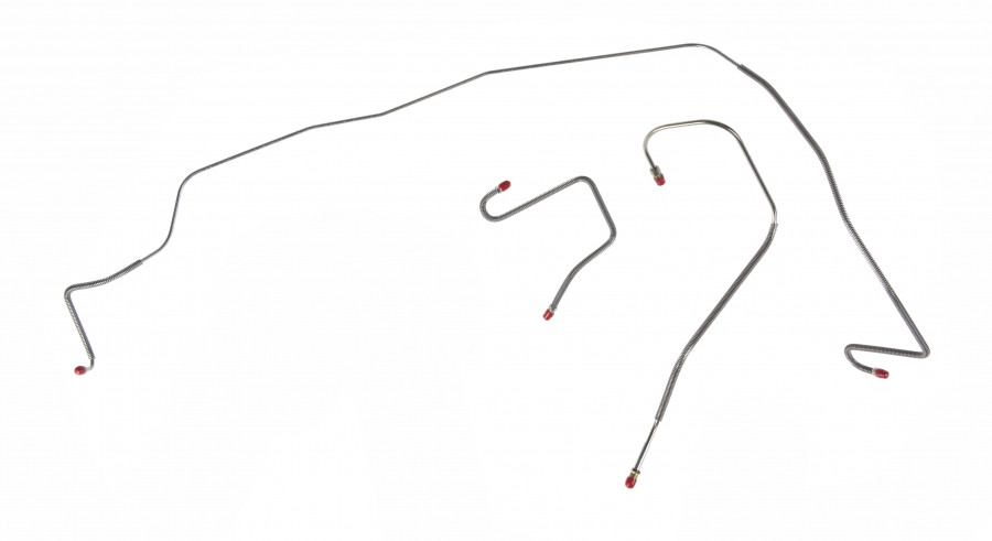 Front Brake Line Kit 64-65 W/ Standard Brakes 3pc Stainless Steel