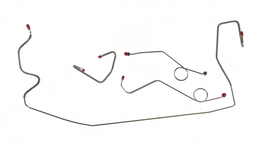 Front Brake Line Kit 67 W/Standard Brakes 4pc Original Material
