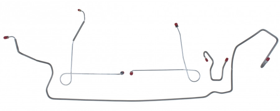 Front Brake Line Kit 73 W/Power Brakes 4pc Original Material