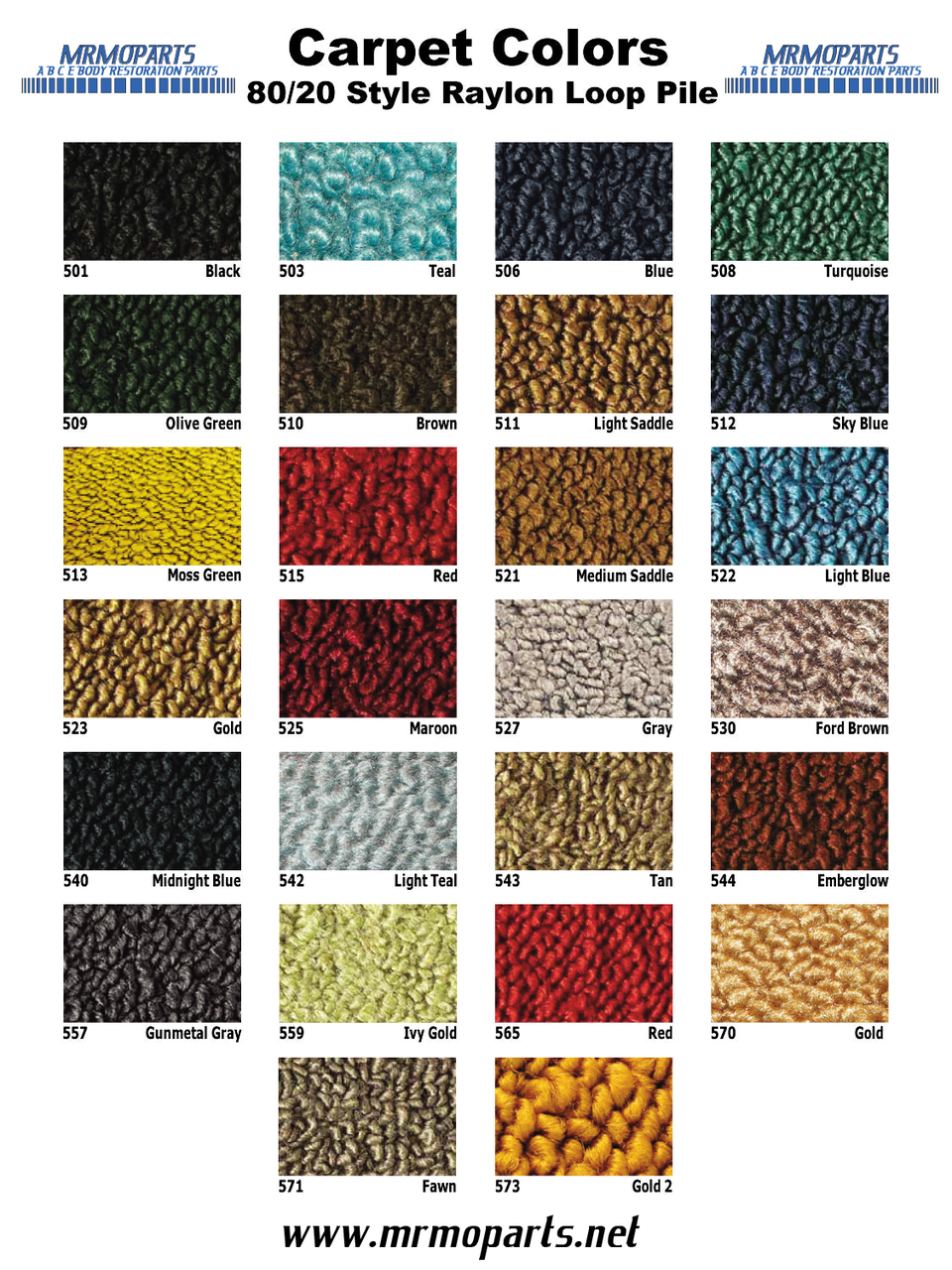 Carpet Kit 1972-1993 Standard Size Pickup/Ram