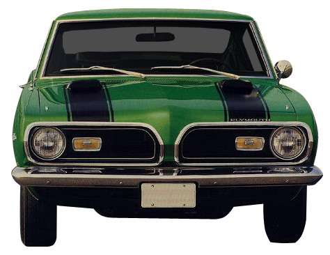 1969 Barracuda Hood and Header Stripe Kit (Matte Black Only)