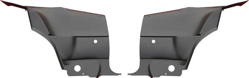 Rear Panels 70-74 Barracuda & Cuda Correct Grain - Black or White