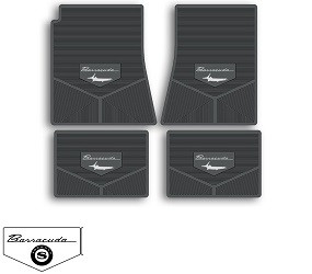 "Custom Vintage" A Body Floor Mats Rubber 67-69 Barracuda Fish or Formula S