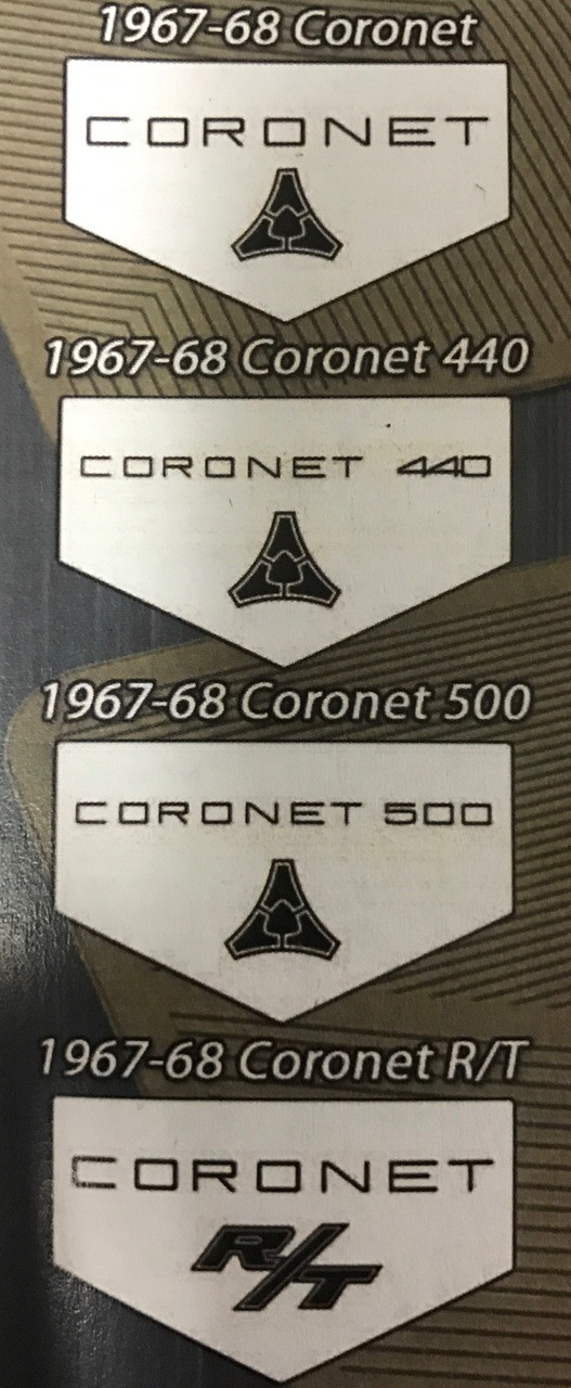 "Custom Vintage" B Body Floor Mats Rubber 67-68 Coronet Black