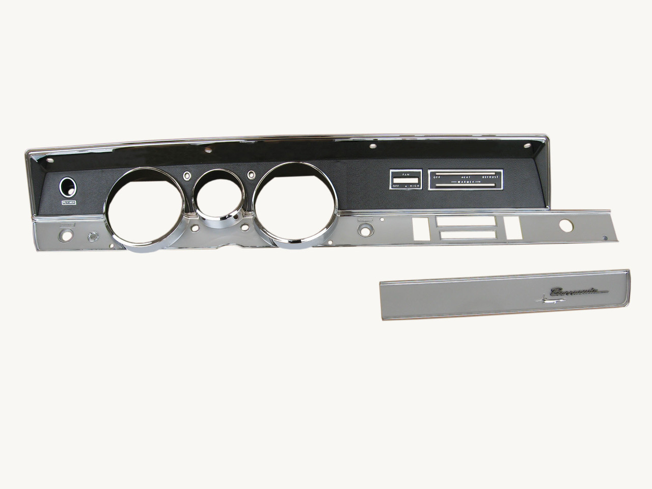 Dash Bezel Kit Rallye Gauge 68-69 Barracuda w/o AC & w/Glovebox Trim