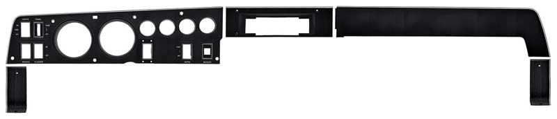 Dash Bezel Kit Rallye Gauge 68 B Body w/o AC & w/AM 8 Track Radio Bezel