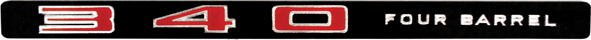 Emblem Hood Insert 69 Dart GTS & Swinger "340 FOUR BARREL"