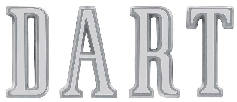 Letters Quarter Panel 67-68 Dart "DART"