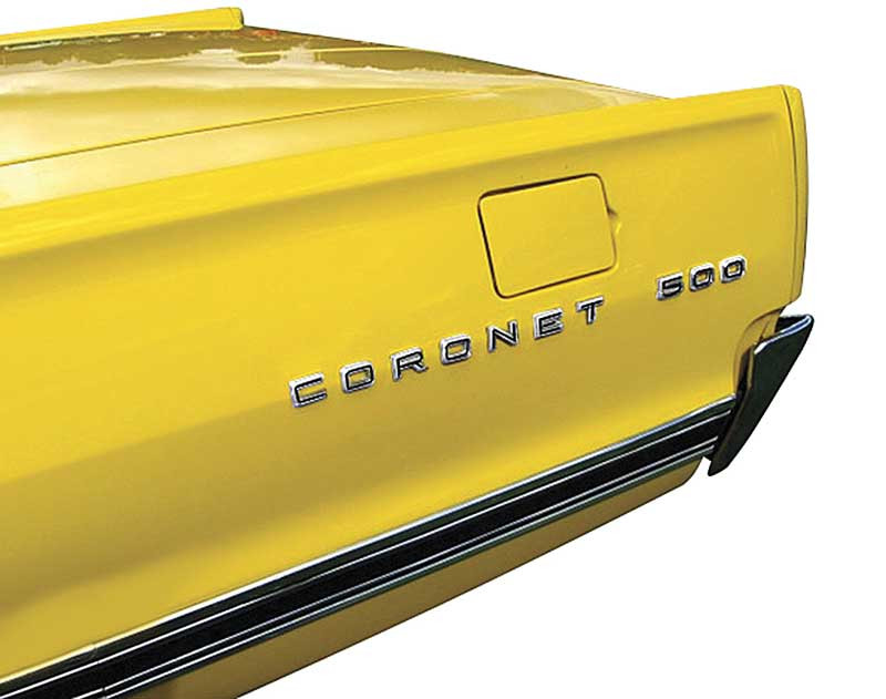 Letters Quarter Panel 67 Coronet 500 "CORONET"
