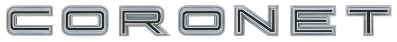 Letters Quarter Panel 67 Coronet 500 "CORONET"