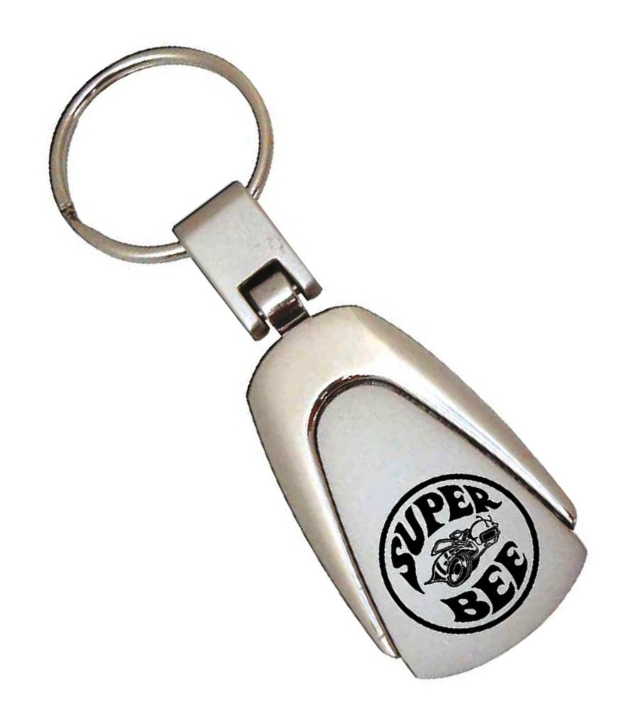 Key Chain Chrome Tear Drop Dodge Super Bee