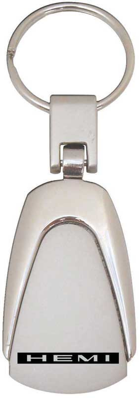 Key Chain Chrome Tear Drop HEMI (Block Text)