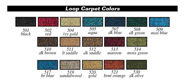 Carpet Kit 63-66 A Body 4-Speed Except Barracuda