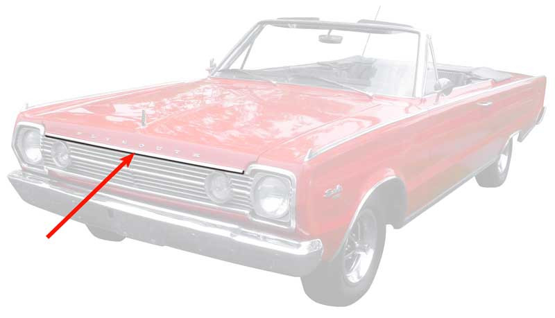 Hood Lip Molding 66 Plymouth B Body