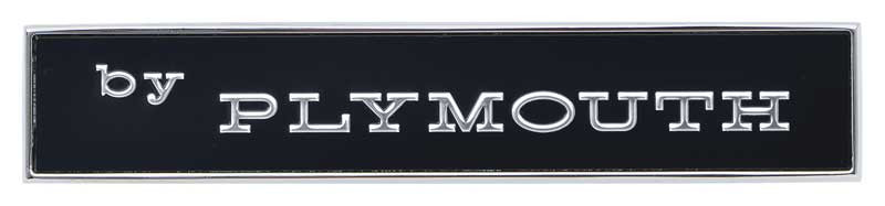 Emblem Tail Panel 71-74 Barracuda "by Plymouth"
