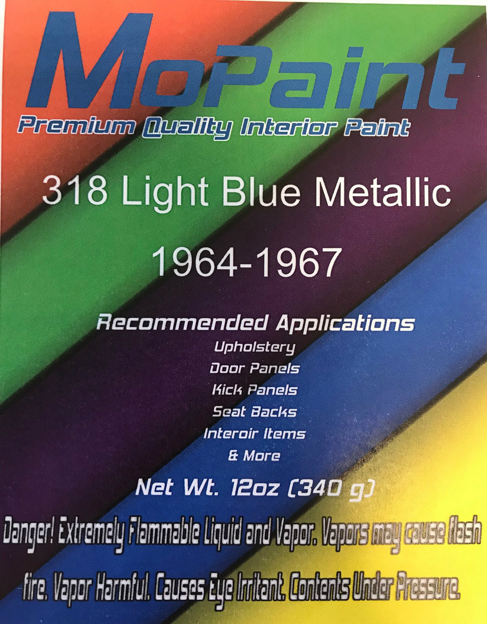 Light Blue Metallic Interior Paint 12oz Spray Can