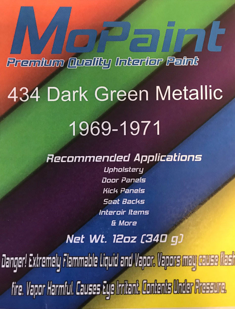 Dark Green Metallic 69-71 Interior Paint 12oz Spray Can