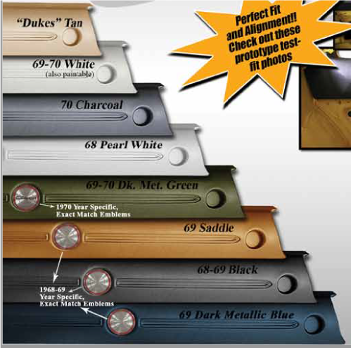 Front & Rear Upper Door Pads 70 Charger - USA Made