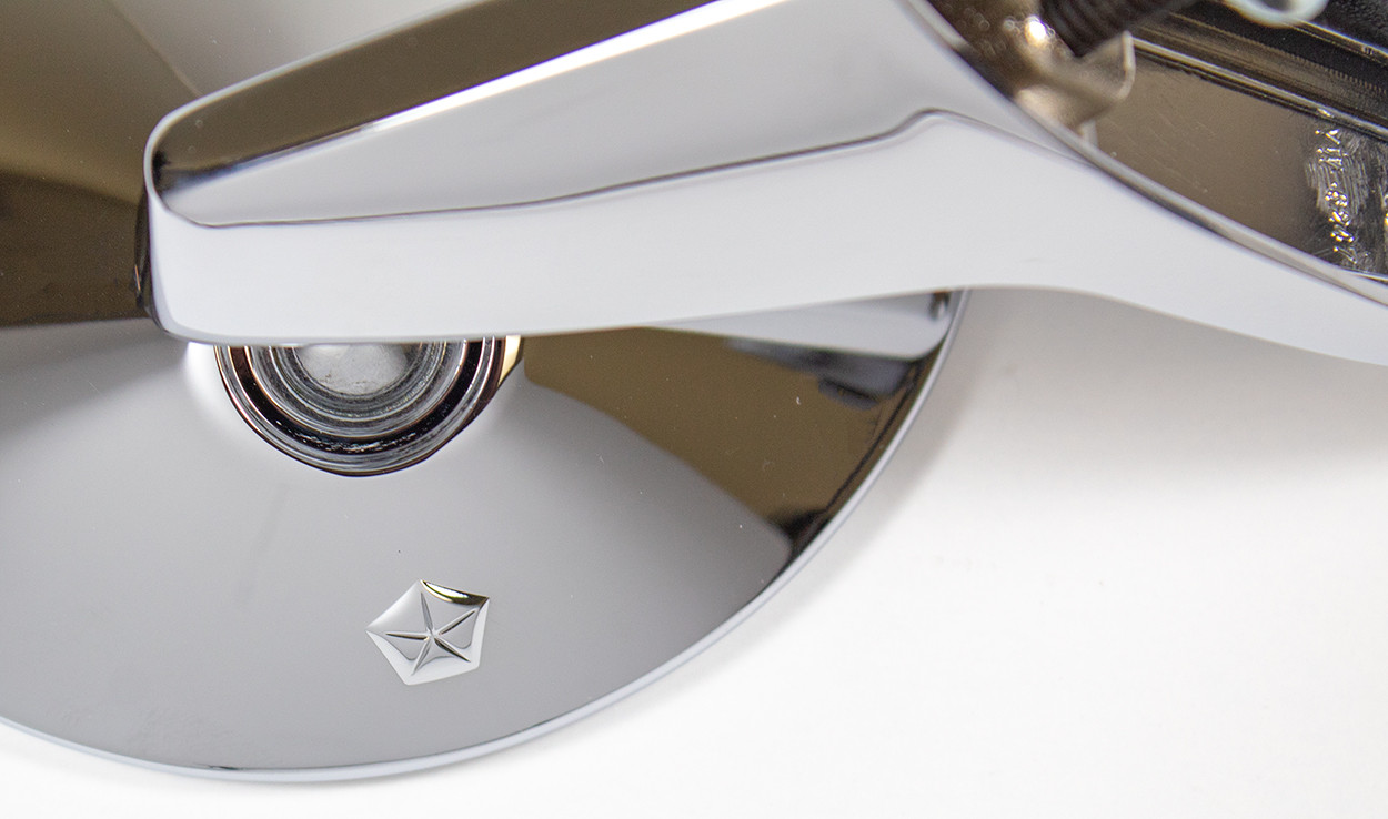 Outside Mirror LH or RH 67-76 A-Body & 66-70 B-Body w/Pentastar Logo