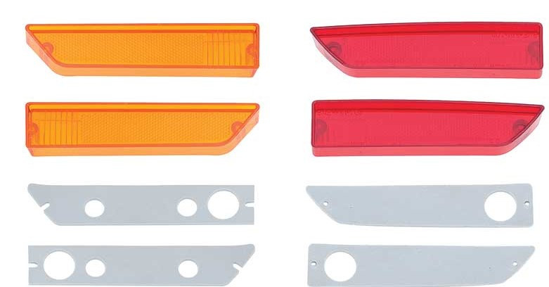 Side Marker Lens Set Front & Rear 70-71 Challenger