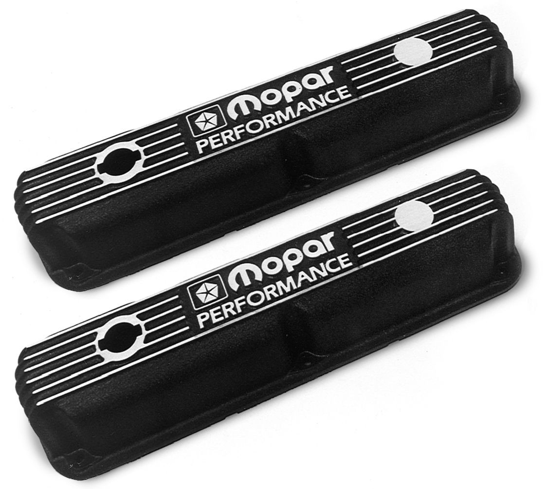 Valve Covers Mopar Performance 64-76 All Big Block Black Wrinkle