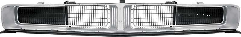 Grille Assembly 69 Charger w/Headlamp Doors - SIlver