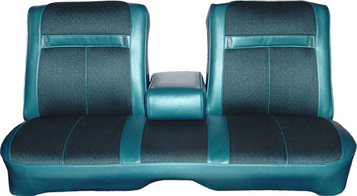 1970 Sport Satellite & GTX Front Split Bench w/Center Armrest Gold "Cloth Style"