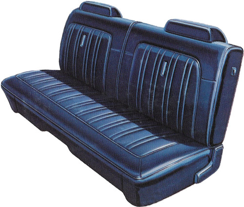1974 Satellite Sebring & Roadrunner Front Split Bench Deluxe Style NOS Ember Gold/Met. Parchment