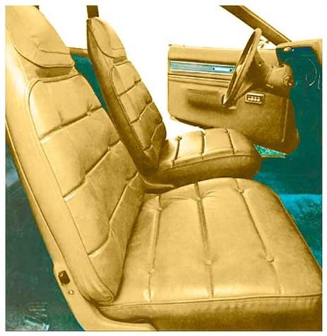Seat Covers Front Buckets 74 Charger & Charger SE & Roadrunner & Satellite Sebring Plus NOS Ember Gold