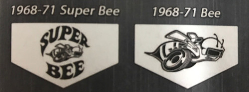 "Custom Vintage" B Body Floor Mats Rubber 68-71 Superbee Black