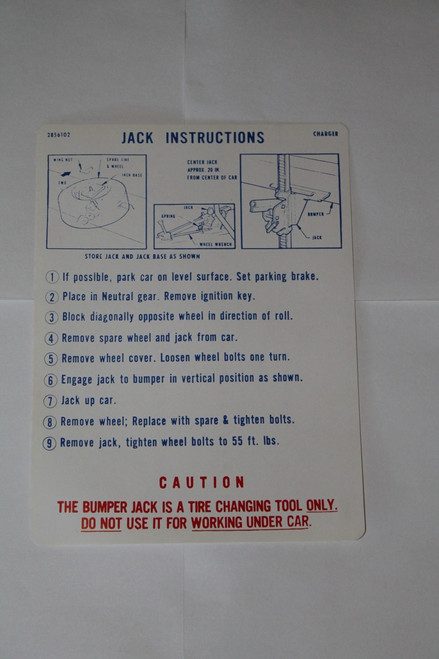 Jack Instructions 68 Charger