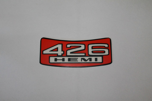 Decal Air Cleaner 66-67 Dodge & Plymouth 426 Hemi