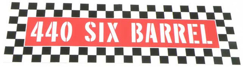 Decal Air Cleaner 70-71 Plymouth 440 Six Barrel
