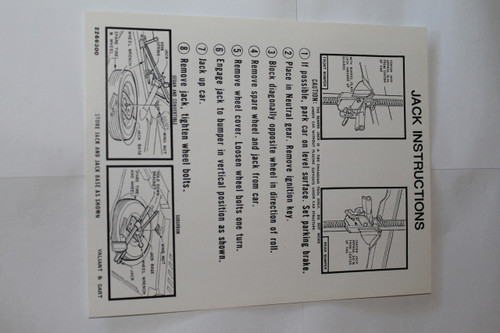 Jack Instruction 63-64 Plymouth Valiant