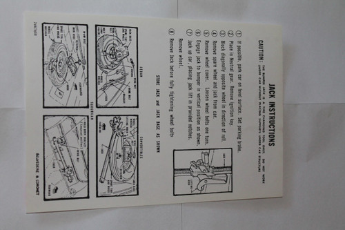 Jack Instructions 65 Dodge Coronet & Plymouth Belvedere