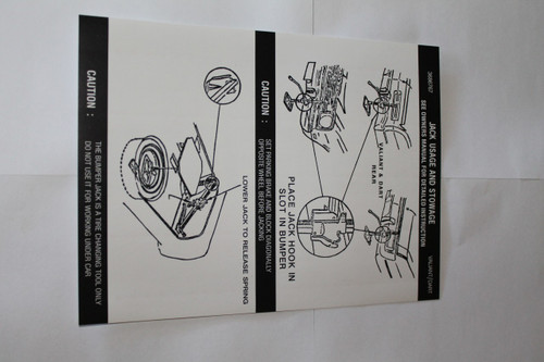 Jack Instructions 73-74 Dart Demon Valiant & Duster