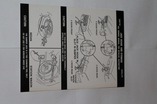 Jack Instructions 1974 Charger & Coronet