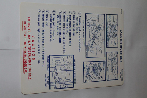 Jack Instructions 1970 Fury Monaco Polara