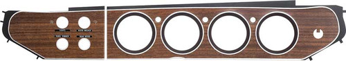 Dash Bezel Rallye Gauge Woodgrain 72-74 E Body & 4 Switche Panel