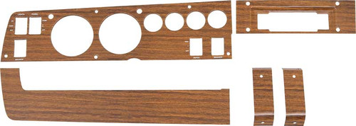 Dash Bezel Kit Rallye Gauge Woodgrain 70 B Body w/o AC & w/AM Radio 8 Track Bezel