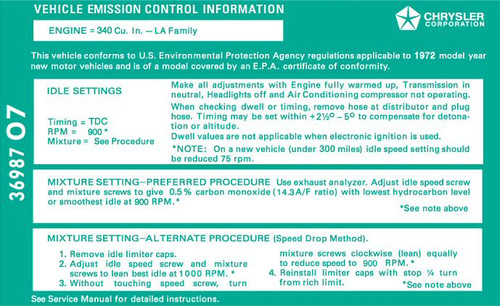 Decal Emissions 72 340-4V MT Late #3688707