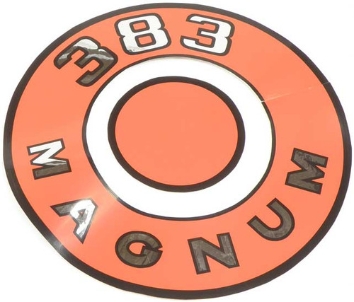 Decal Air Cleaner 66-70 Dodge 383 Magnum Orange