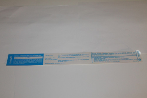 Decal Emissions 73 340 Air System #3757323