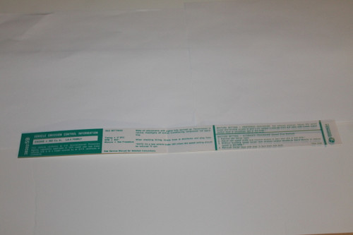 Decal Emissions 74 360 AT/MT #3830259