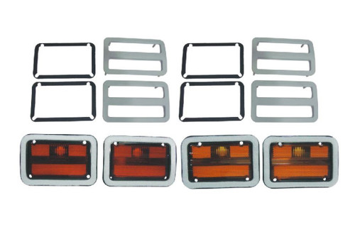 Side Marker Bezel & Lens Set Front & Rear 71 Charger