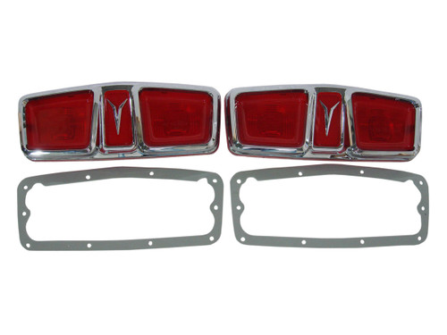 Tail Lamp Lenses Bezels 64 Plymouth Fury