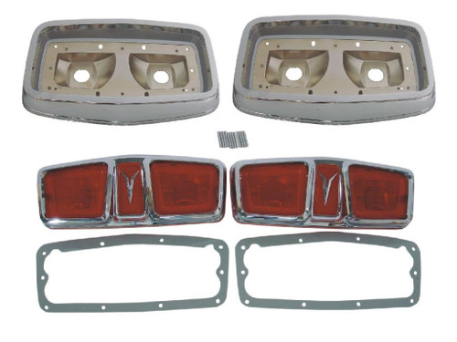 Tail Lamp Lenses with Bezels & Housings 64 Plymouth Fury